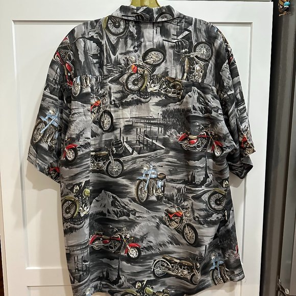 Paradise Found Motorcycle design, collared shirt, Size: M - Picture 4 of 5